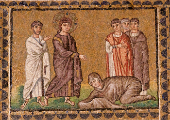 Jesus and the bleeding woman.