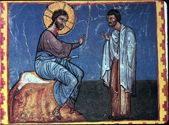 Jesus and the Rich Young Ruler. 11th Century.