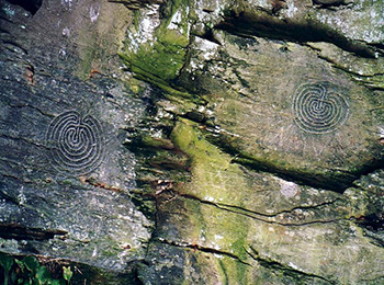 Tree of Life Petroglyph in Cornwall, England.