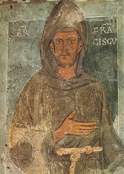 Oldest surviving depiction of St. Francis, c. 1229.