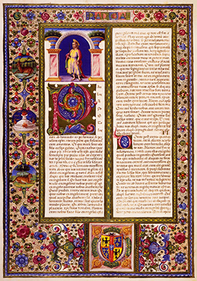Illuminated manuscript of Galatians from the Bible of Borso d'Este (1425–1479).